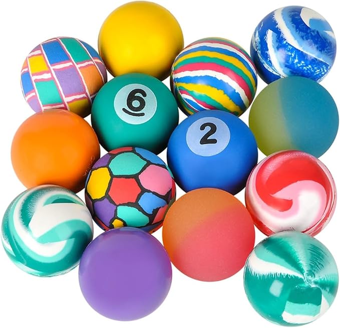 Rhode Island Novelty 45MM 1.75 Inch Hi Bounce Ball Assortment, 50 Balls per Order