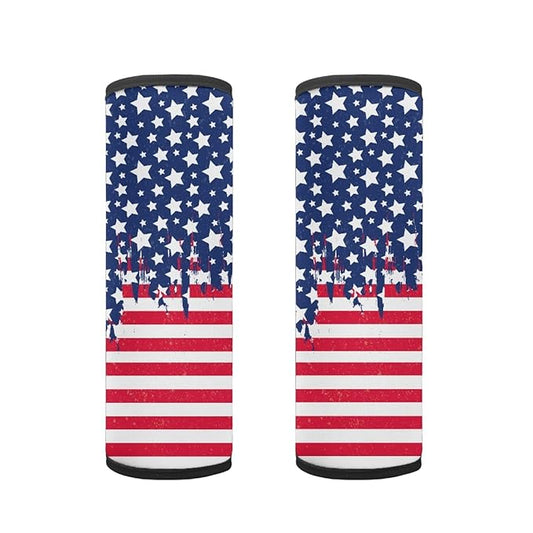 AFPANQZ Stars and Stripes Car Seat Belt Covers Pads for Kids Protect Neck Shoulder Support Headrest Seatbelt Pillow Car Accessories Safety Seatbelt Cushion Backpack Shoulder Pad
