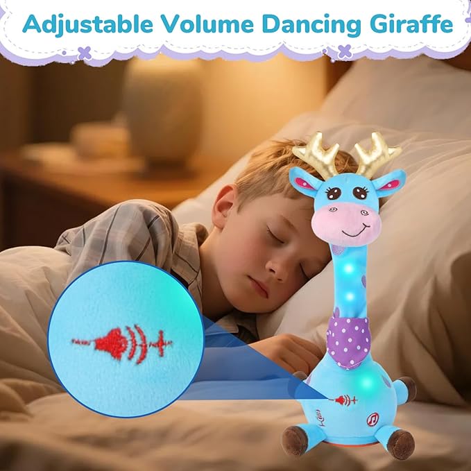 DancingTalking Toys Recording and Repeating Plush Baby Toys 6 to 12 Months Toys, Singing Talking Baby Developmental Toy, Birthday Gifts for Infants Toddlers