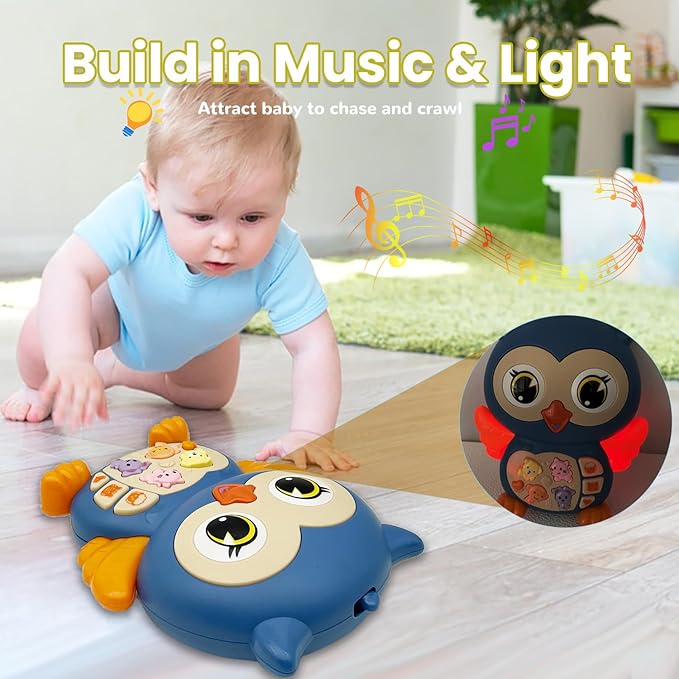 Baby Piano Keyboard Toys 12-18 Month Early Learning Light Up Music Toys Infant Gifts for 1 Year Old Boys Girls (Owl)
