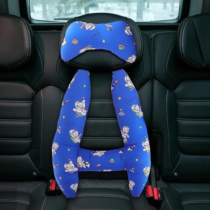 Generic Kids Car Seat Head Support H Shape Kids Neck Pillow - Kid Car Sleeping Head Support, 28x22in Car Travel Pillow with Headrest for Kids and Adults for Head, Neck, Arm Supports