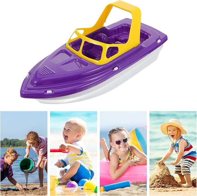 TOYANDONA Boat Bath Toy - Floating Speedboat Bathtub Toy Boat Plastic for Baby Toddler Bath Kids Shower Pool Beach and Water Play