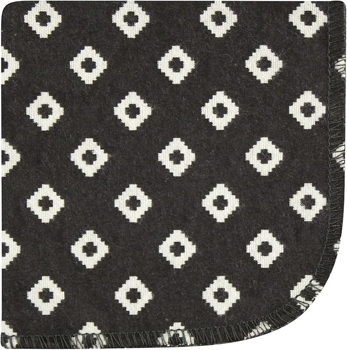 Hudson Baby Unisex Baby Flannel Cotton Washcloths, Wild Buffalo 12 Pack, One Size