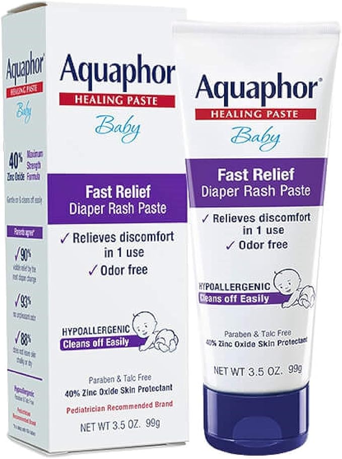 Aquaphor Baby Diaper Rash Paste - For Serious Diaper Rash and Flare-ups - 3.5 Oz