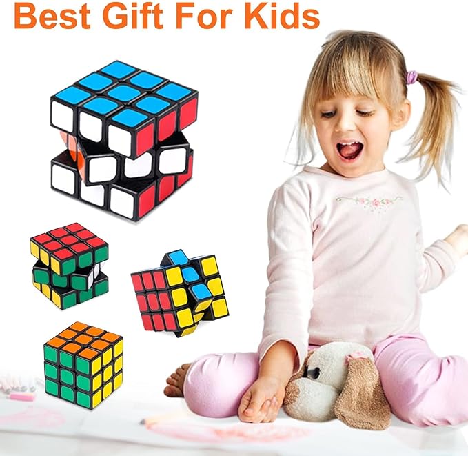 24 Pack Mini Speed Cube Party Favors, 1.18in 3x3 Magic Cube School Rewards & Classroom Prize for Students,Stress Relief Toys Easter Christmas Stocking Goody Bag Filler