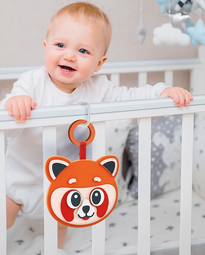 Lisciani Montessori Baby Wooden Musical Toy for Babies from 9 Months and Above – Musical and Luminous Learning – Electronic Toy – Promotes Sensory Discovery