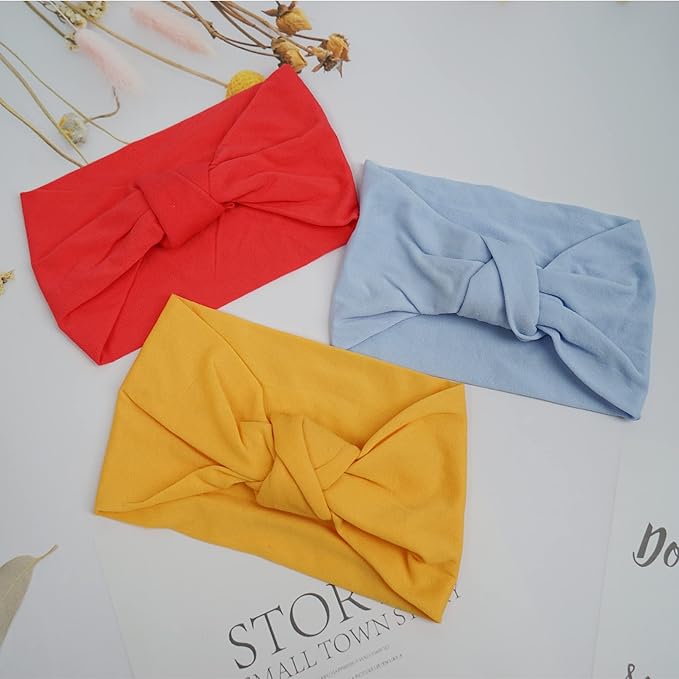 23 Pack Baby Nylon Headbands Hairbands Top Knot Headband Elastics Handmade Hair Accessories for Baby Girls Newborn Infant Toddlers Kids