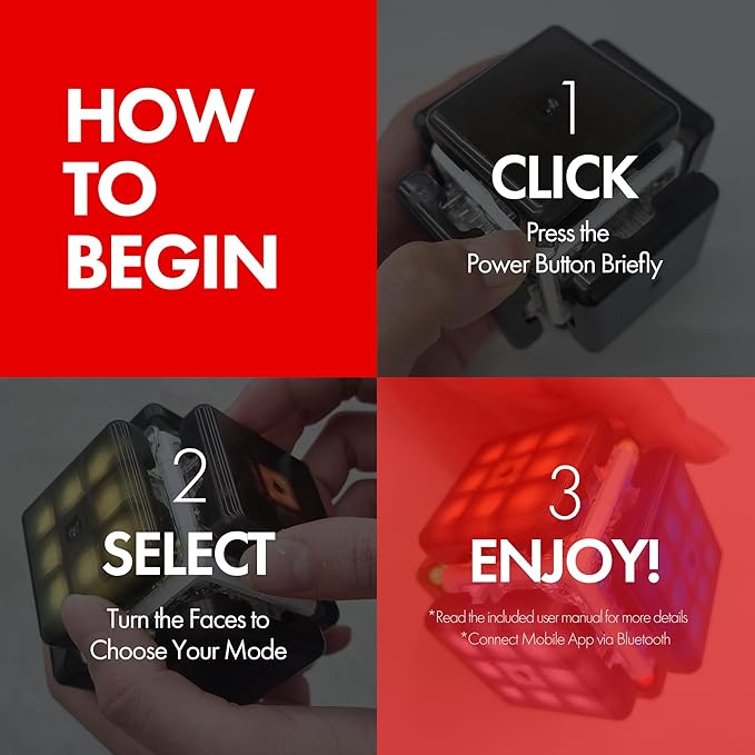 eX-Mars TokTok Cube, One Cube, Endless Fun - Learn Cubing from AI, Conquer 20+ Puzzles, AI Competitions via Free App, and Boost Brain Power — The Ultimate Smart Gift for Kids, Teens & All Ages
