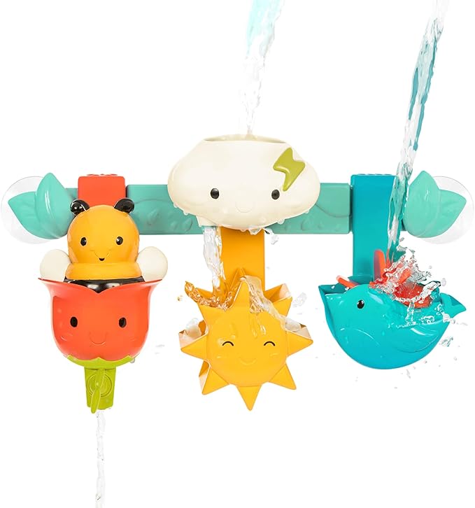 Battat – Baby Bath Toy Bar – 6 Removable Pieces & 2 Suction Cups – Stacking & Sorting Toys – Toddler Bath Toys – 12+ Months