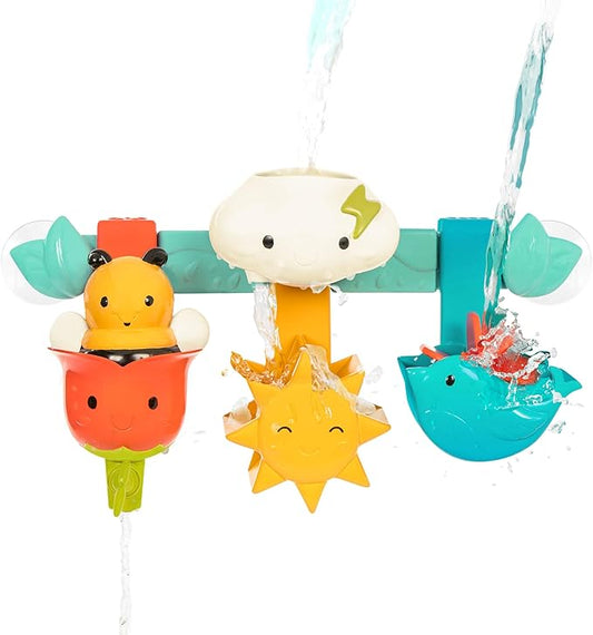 Battat – Baby Bath Toy Bar – 6 Removable Pieces & 2 Suction Cups – Stacking & Sorting Toys – Toddler Bath Toys – 12+ Months