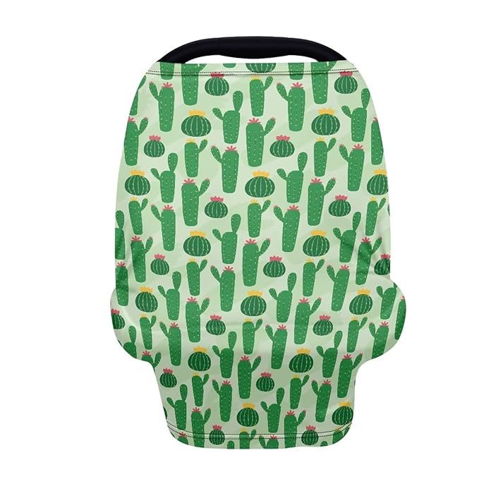 Cactus Car Seat Canopy Cover Dust Cover Sun-Proof Windproof Stroller Canopy Covers Privacy Protection Stretchy Breastfeeding Scarf Nursing Breastfeeding Covers