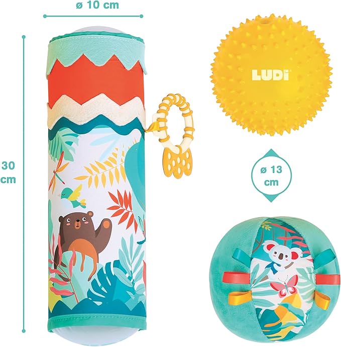 Ludi - Sensory Set of Awakening Toys - Stimulation of Senses, Development of Dexterity