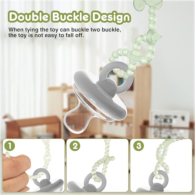 Silicone Pacifier Clip,High Chair,Stroller Accessories,Cribs,Rocking Chair