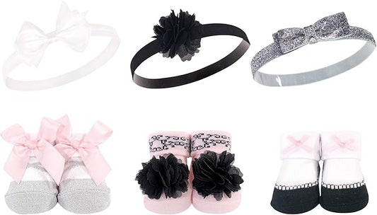 Hudson Baby Girl's Headband and Socks Giftset