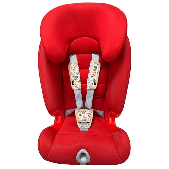 3 Pcs Car Seat Straps Shoulder Pads Suit for Kids : Ultra-Soft Child Car Seat Strap Covers, Kids Car Seat Strap Pads, Cute Plush Printed Seat Belt Covers, Hip Support, for Pushchair, Baby Stroller