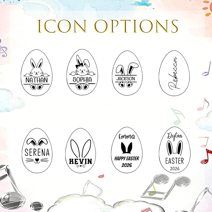 Personalized Easter Egg Shaker First Easter Gift for Kids Musical Toddlers Easter Basket Stuffer Birthday for Children