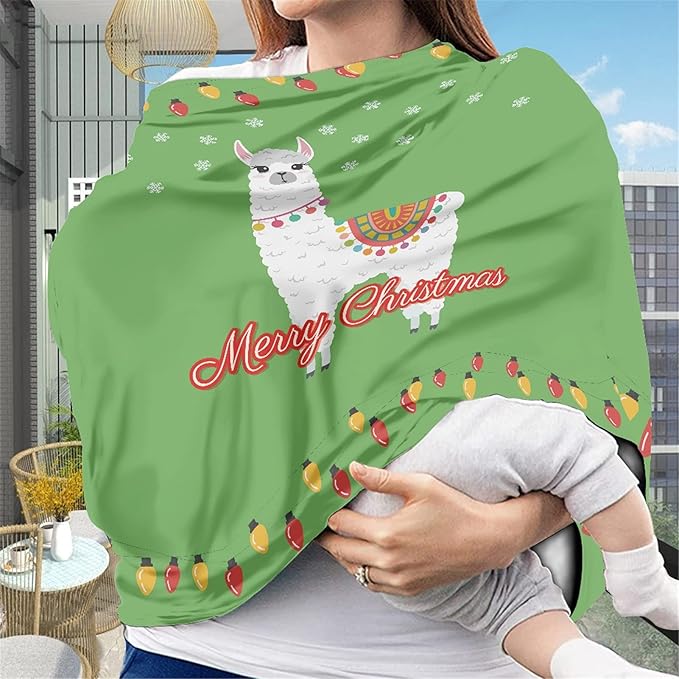 JEOCODY Infant Stroller Cover Green Alpaca Infant Carseat Canopy High Chair Cover Protector Shopping Cart Cover