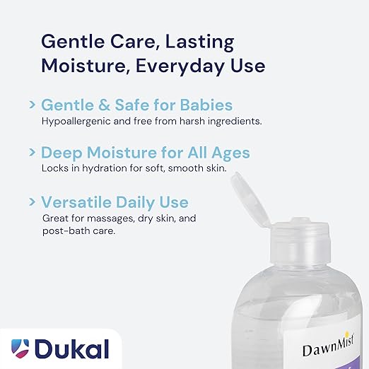 Dukal Dawn Mist Baby Oil with Dispensing Cap, 16 oz. Bottle (Pack of 12)