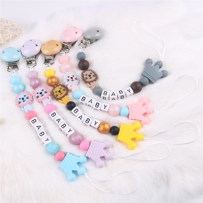 Custom Pacifier Clip with Customized Name Customized Stroller Clip Holder with Name Personalized Pacifier Holder