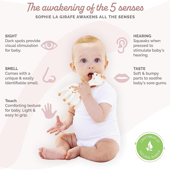 Sophie la girafe, Award Set | Includes Sophie la girafe, a Sophie la girafe Mini Teether & Photo Instructions | Born in Paris | Since 1961 | Natural Rubber | Designed for Teething Babies