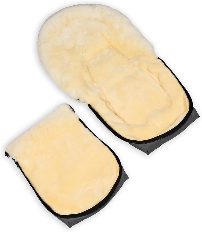 Werner Christ Baby Sheepskin footmuff Oslo Luxe for carrycot - Winter footmuff Made of Medical Fur (from 0 to 6 Months) for carrycot, Infant Carrier, Stroller