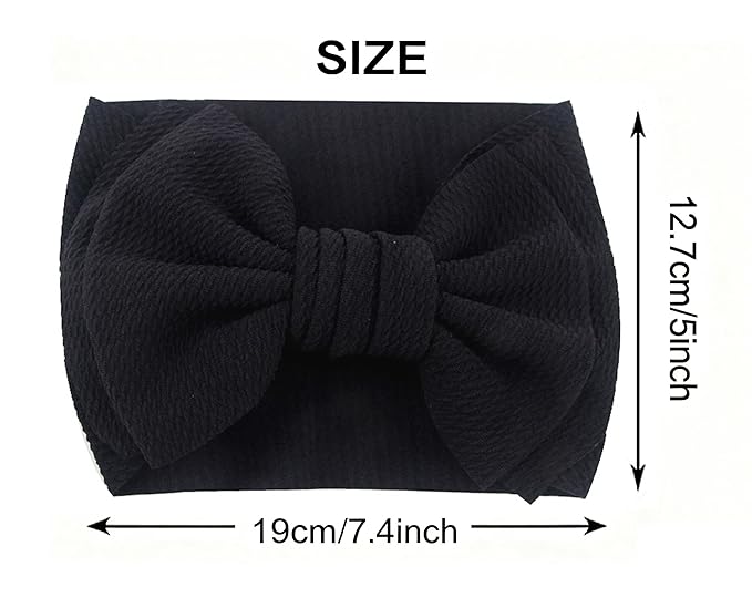 Bows for Baby Girls Headband, Newborn Bows Headbands Baby Hair Bows Hairbands Hair Accessories.(FD104-Yellow Black)