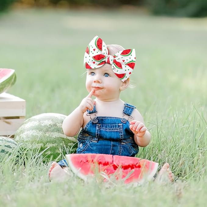 YanJie Soft Newborn Nylon Headbands & Hair Bows for Baby Girls, Infants, Toddlers