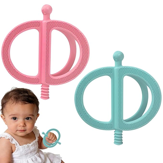 YAPROMO Silicone Teether Toys for 0-36 Months Babies, Teether Tubes for Teething Pain Relief - Anti-Choking Straw Tube Design, Sensory Teething Toys for Infants & Toddlers