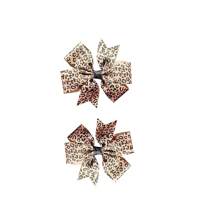 Baby girls leopard hair bow Clips Pin,leopard print bow hairpin for women(FD62-Z-B)