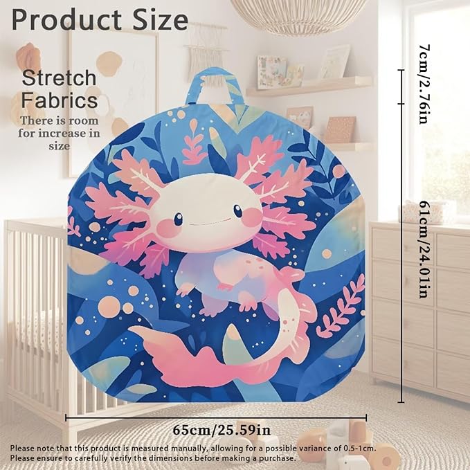 Newborn Lounger Cover, Soft Newborn Lounger Cover Waterproof Infant Lounger Cover Comfortable Lounger Slipcover Soft Infant Lounger Pillow for Boys Girls Axolotl