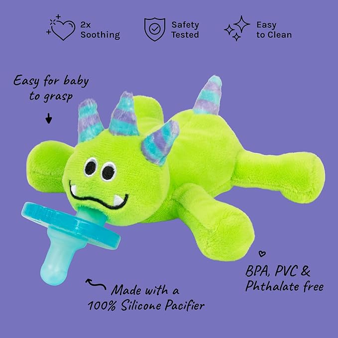 WubbaNub Infant Pacifier - Green Monster
