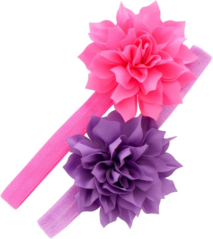 My Lello Petal Flower Headbands Baby - Girls - Toddler Stretchy Elastic Pair