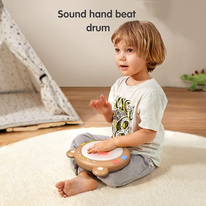 TUMAMA Baby Musical Toy, Electronic Drum Instruments with Light and Sound, Early Educational Development Songs Gift for Infants, Toddlers, Boys, Girls