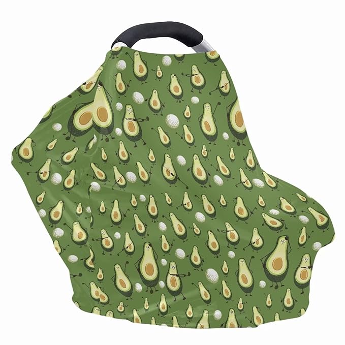 AFPANQZ Avocado Nursing Cover Breastfeeding Scarf Baby Car Seat Covers Infant Stroller Cover Carseat Canopy for Girls Boys Lightweight Breathable for Outdoor Walking Traveling