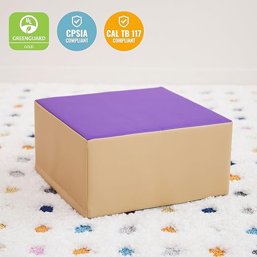 ECR4Kids SoftZone Junior Mix n' Match Pedestal, Beginner Playset, Purple
