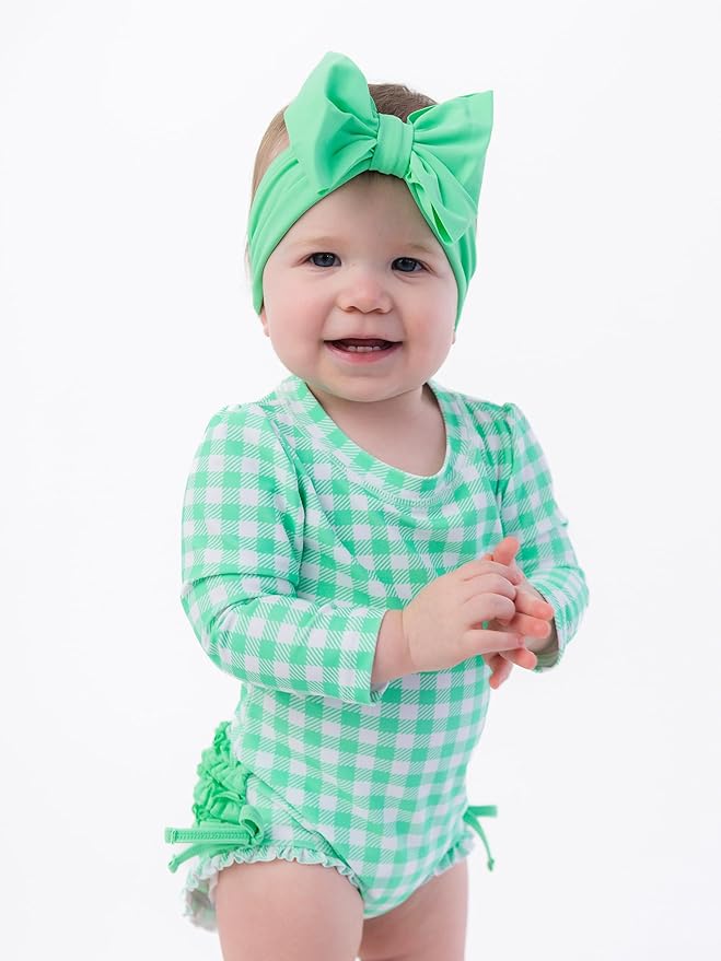 RuffleButts® Girls Swim Bow Headband
