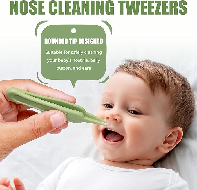 Baby Nail Care Set, 5 in 1 Baby Nail File Clippers Infant Grooming Kit Manicure Set for Newborn, Infant, Toddler, and Kids, Green