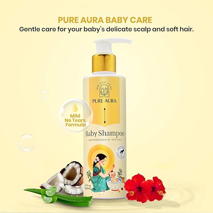 Baby's Bath Time Besties, Ayurvedic Baby Shampoo and Moisturizing Baby Wash, Gentle Nourishing Cleansing Combo for Soft Healthy Skin