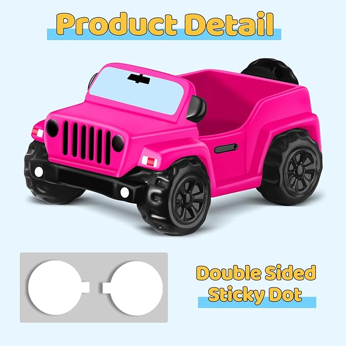 ANGGIKO 3.5 Inch Pink Car Toy Match Most 2 in Rubber Ducks, Ducks for Jeeps, Vehicle Toys for Car Dashboard Decorations Accessory Rubber Duck Collection, Easter Basket Stuffers for Kids Party Favors