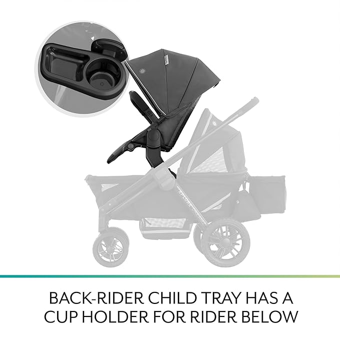 Evenflo Pivot Xplore Stroller Wagon Second Seat, Adventurer Gray