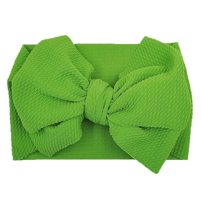 KIDOCHEESE Big Bows Baby Girl Headbands with Bows Elastics Nylon Hairbands Oversized Head Wraps Large Hair Bow Hair Accessories for Baby Girls Newborn Infant Toddlers Kids