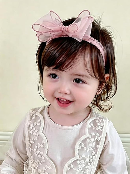 Baby Girls Cute Lace Bow Headband Soft Cotton Elastic Hair Accessories for Toddlers Newborns Ideal for Birthdays Baby Shower Photoshoots Special Occasions