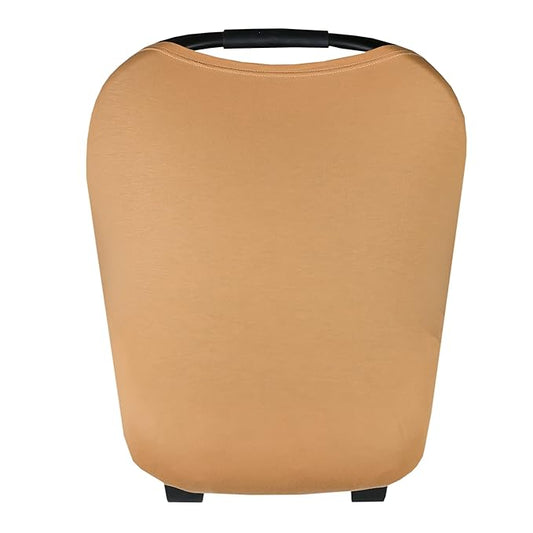 Copper Pearl Multi-Use Cover: Car Seat Covers, Nursing Cover, and Stroller Cover for Sun - Stretchy Fabric, All-Season Use, Stylish Designs, Easy Access for Moms - Dune