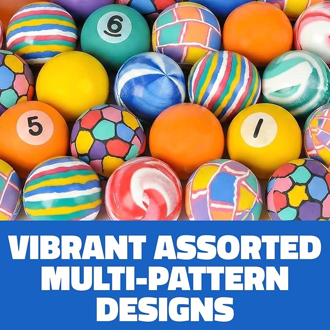 Rhode Island Novelty 45MM 1.75 Inch Hi Bounce Ball Assortment, 50 Balls per Order