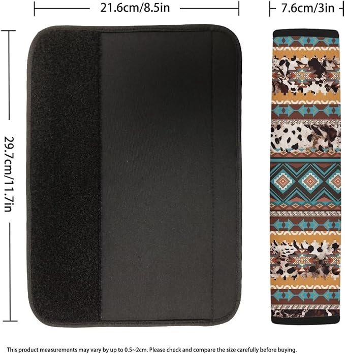 AFPANQZ Vintage Aztec Auto Seat Belt Covers Cushion Pad 2 Pack Safety Seatbelt Pad Cushion Universal Backpack Shoulder Straps Pads Comfortable Seatbelt Pad