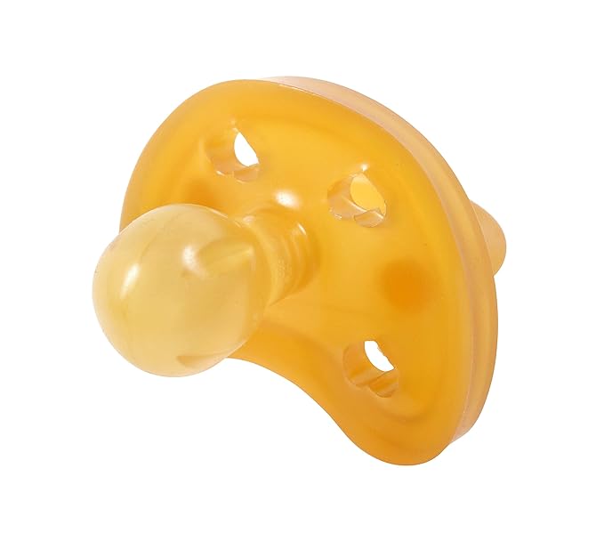 SWEETIE Rubber Pacifier Natural Rubber Pacifier Rounded Heart Shape Rubber 1 Count Original Natural Rubber Pacifier (0-6 Small)