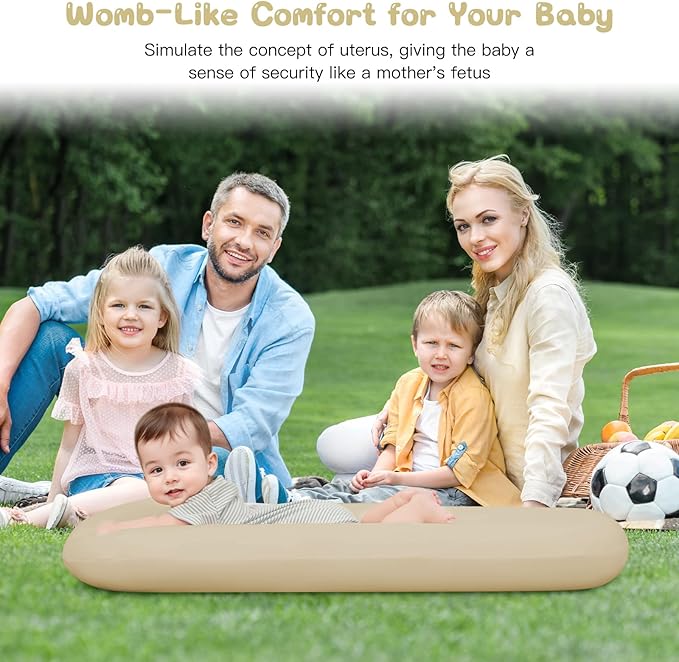 Lucakuins Infant Support Cushion, 0-24 Months Newborn Baby Support Cushion with Cover, Portable Playing Time Mat for Home and Travel, Soft Cotton, Supervised Use, Baby Essentials Gift (Apricot)