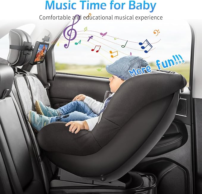Itomoro Baby Car Camera, 5"+7" 1080P Dual Screen Car Baby Camera with Two-Way Video, Music & Video Play Supported, Night Vision & 150° Wide View Baby Monitor for Car Backseat with 64GB Storage-ACZ419