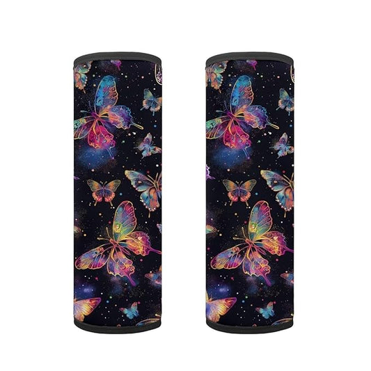 Biyejit Colorful Butterfly Car Seat Strap Covers for Kids Baby, Anti-Slip Soft Car Seat Strap for All Car Seats, Stroller, Pushcar, Backpack Shoulder Pads
