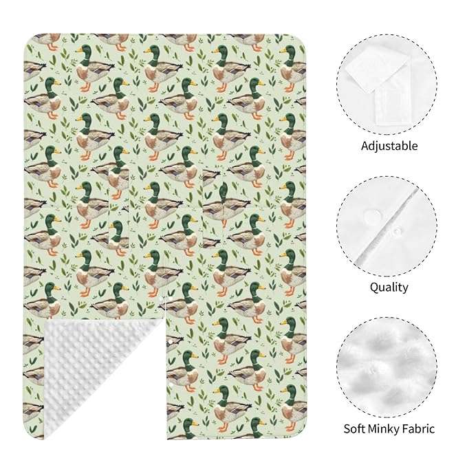 Cute Mallard Duck Baby Car Seat Canopy Nursing Cover for Newborn Car Seat Breastfeeding Covers Blanket Newborn Shower Gift